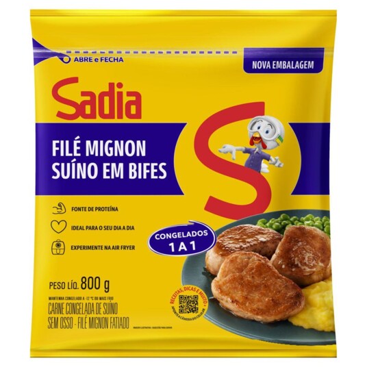 File Mignon Suino Sadia 800g Fatiado