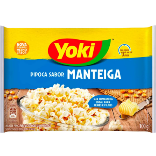 Milho Pipoca P/microo.yoki 100g Manteiga Cinema
