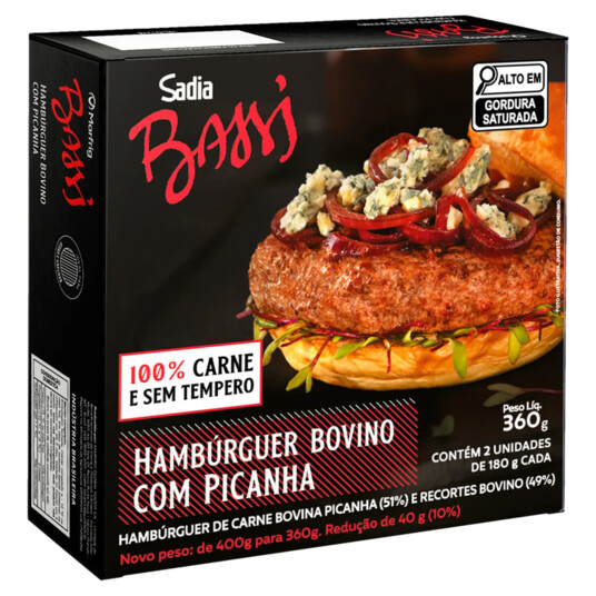Hamburg.bov.sadia 360g Bassi Picanha