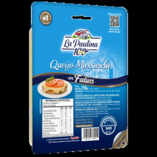 Queijo Mussarela La Paulina 150g Fatiado