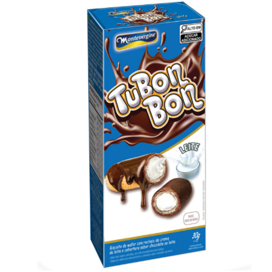 Biscoito Wafer Tubon 30g Cober.leite