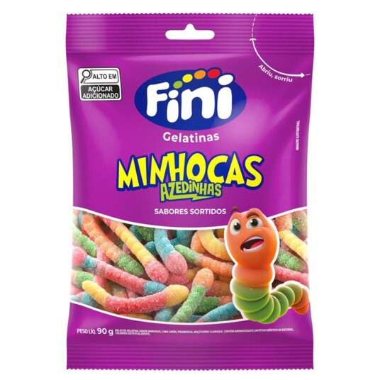 Bala Fini 80g Minhocas Citr