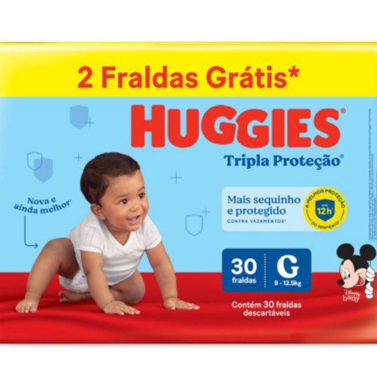 Fralda Desc.huggies T.prot.meguinha 30un G