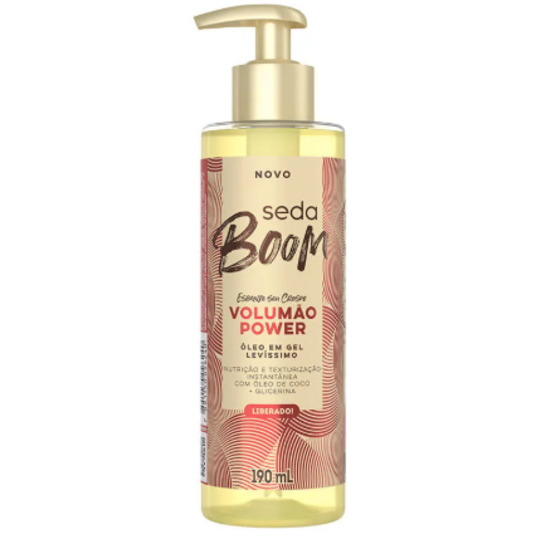 Oleo Gel Seda Boom 190ml Volumao Power