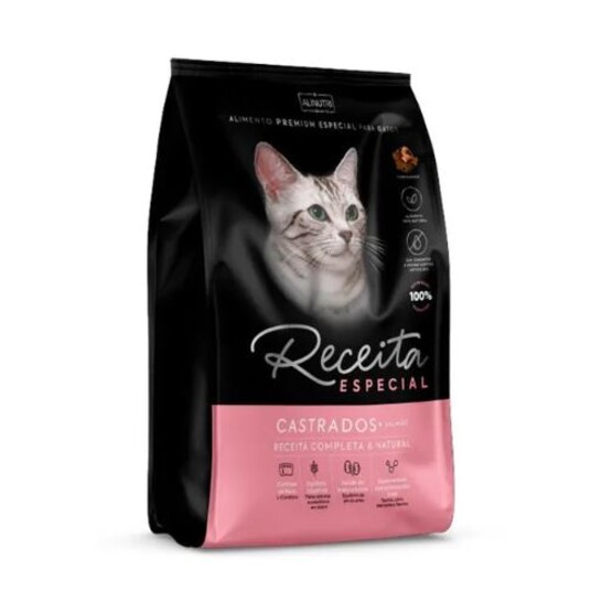 Racao P/gatos Receita Especial 70g Ad.cast.salmao
