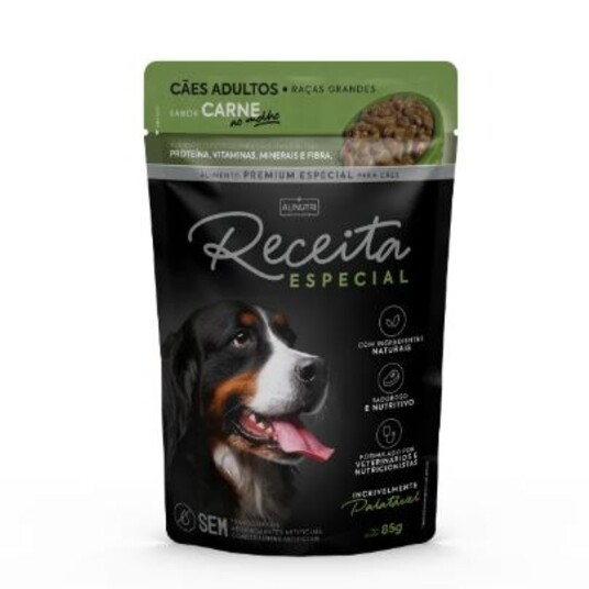 Racao P/caes Receita Especial 85g Ad.rg.carne