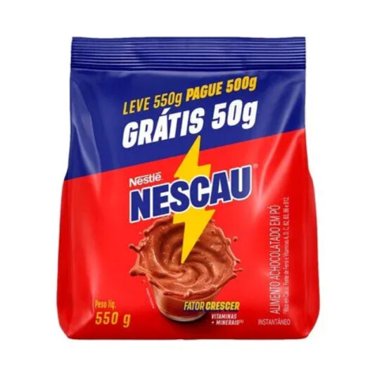 Achocolatado em Po Nescau L550p500g Sache