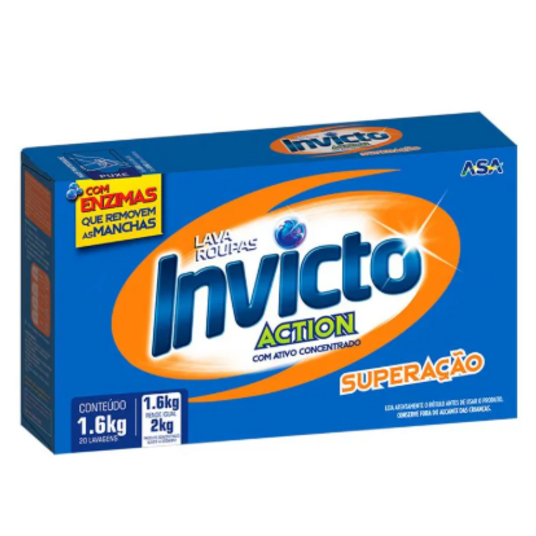 Sabao em Po Invicto Action 1,6kg Superacao Cx