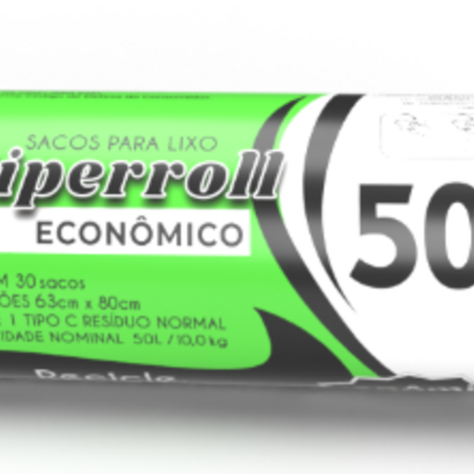Saco de Lixo Hiperroll 50l Econ.preto
