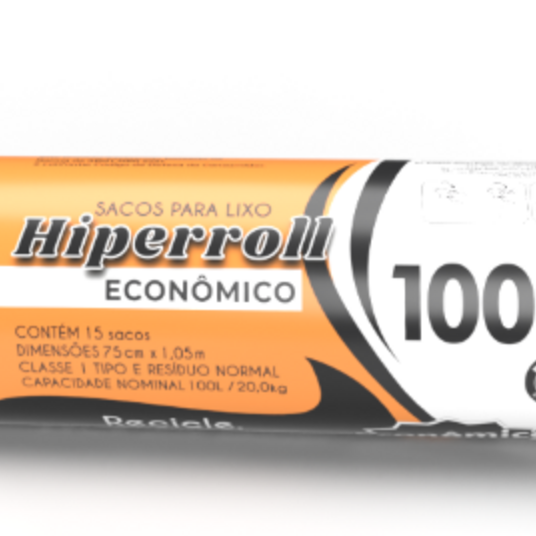 Saco de Lixo Hiperroll 100l Econ.preto