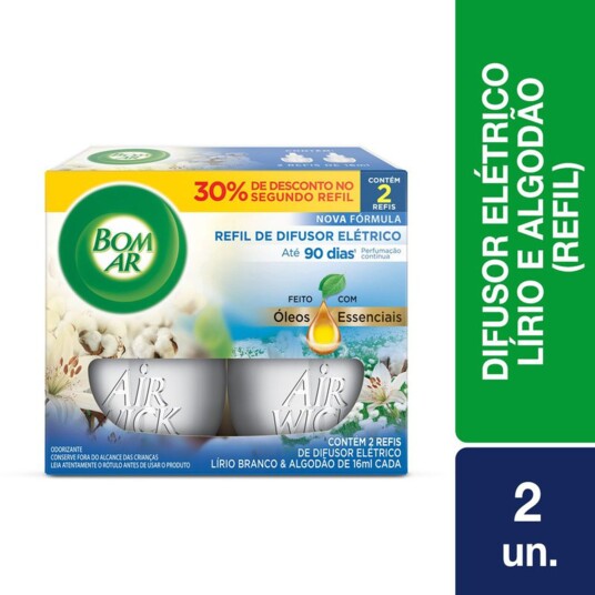 Pack Difusor Elet.bom Ar 16ml 30% Desc.2un Lirio