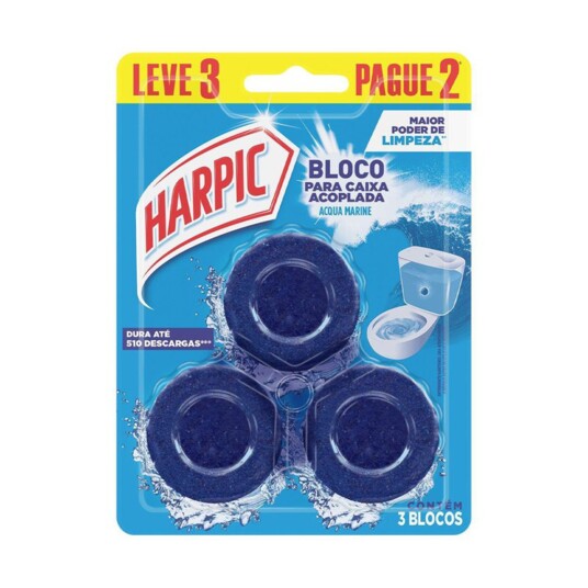 Bloco P/caixa Acop.harpic Lv3pg2 Acqua Marine