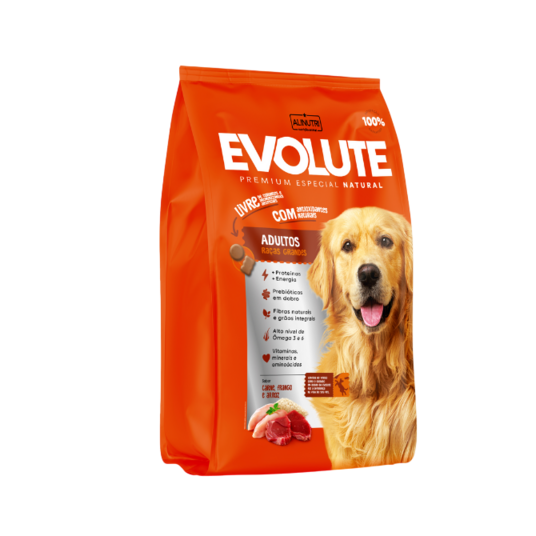 Racao P/caes Evolute Premium 1kg Esp.ad.r.g