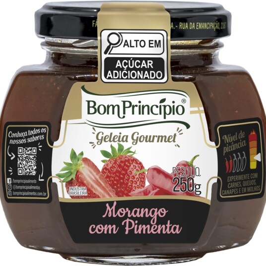 Geleia Bom Principio 250g Morango/pimenta