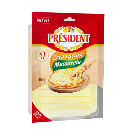 Queijo Mucarela President 150g Zero Lact.fat.