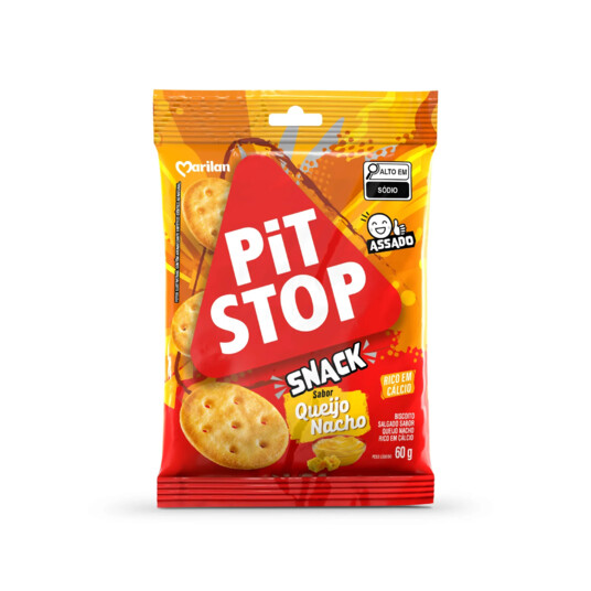 Snack Pit Stop Marilan 60g Queijo Nacho
