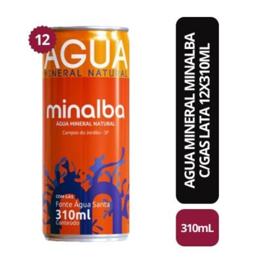 Agua Mineral Minalba 310ml C/gas Lata