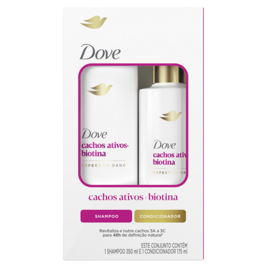 Kit Sh.+cond.dove 350+175ml Cachos At.+biot