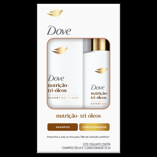 Kit Sh.+cond.dove 350+175ml Nutri+tri-oleos