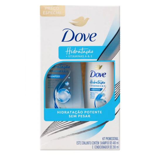 Kit Sh.+cond.dove 350+175ml Hidrat.hialuron