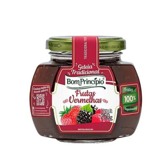 Geleia Bom Principio 250g Morango/pedacos