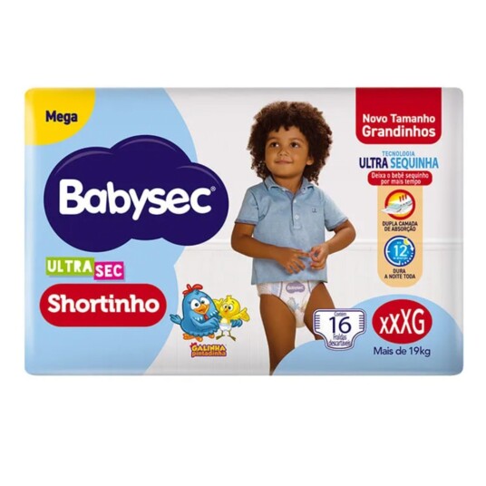 Fralda Desc.babysec Ultra Shortinho Mega 16un Xxxg
