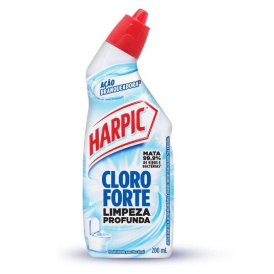 Desinfetante Sanitario Harpic 200ml Cloro Forte