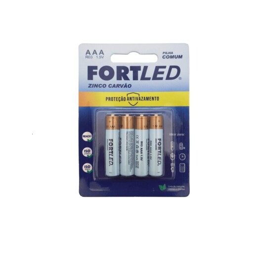 Pilha Zinco Fortled 4un Aaa