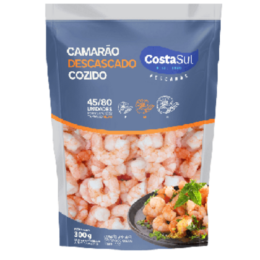 Camarao Vannamei Costa Sul 300g S/cab.coz.45/80
