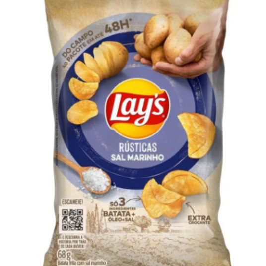 Batata Lays 108g Rust.c/sal Mar.