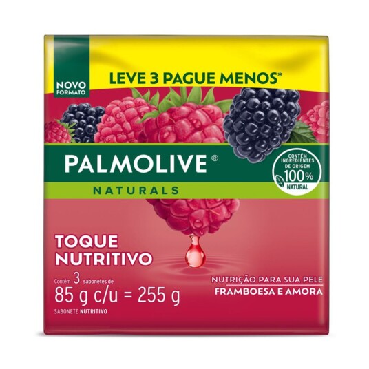 Sabonete Barra Palmolive 85g 3pack Raspberry&black
