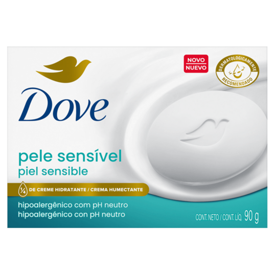 Sabonete Barra Dove 90g 3pack Pele Sensivel