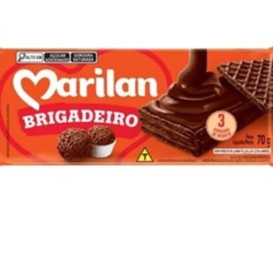 Biscoito Wafer Marilan 70g Brigadeiro