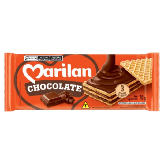 Biscoito Wafer Marilan 70g Chocolate
