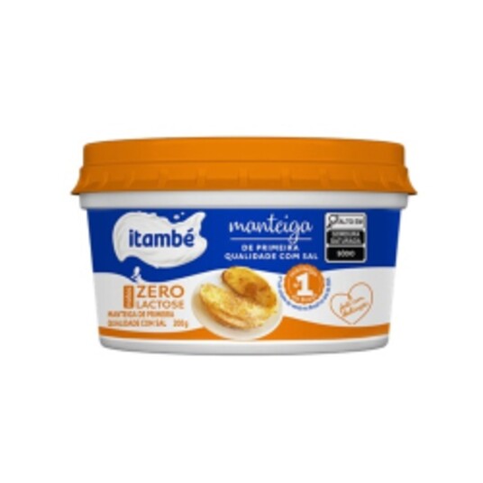Manteiga C/sal Itambe 200g Zero Lact.pote