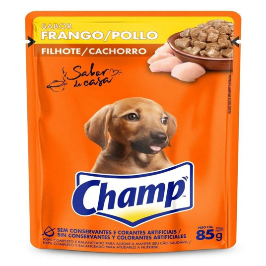 Alim.p/caes Champ 85g Filh.frango