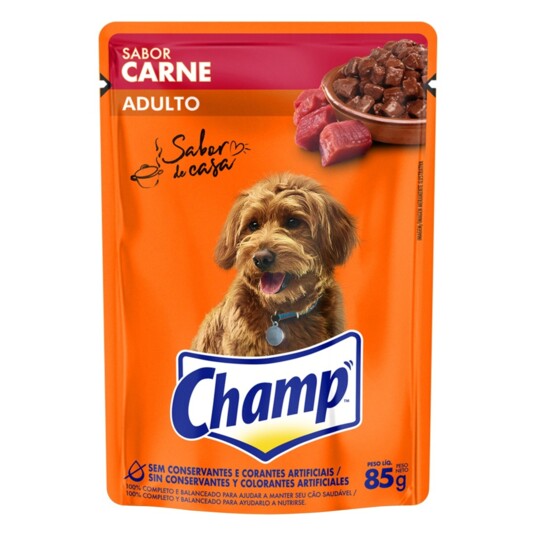 Alim.p/caes Champ 85g Adul.carne