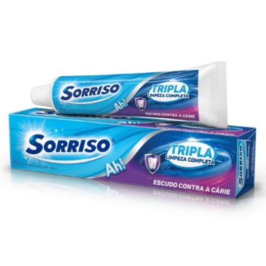 Creme Dental Sorriso 70g Limpeza Comple.