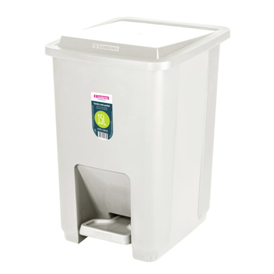 Lixeira C/pedal Plast.sanremo 15l