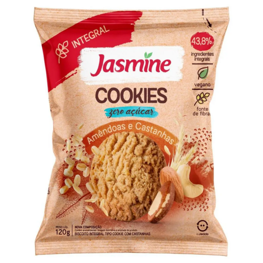Cookies Zero Acucar Jasmine 120g Amendoas/castan