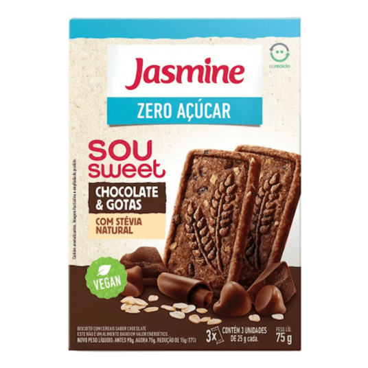 Biscoito Sou Sweet Jasmine 75g Z.ac.choc.c/got