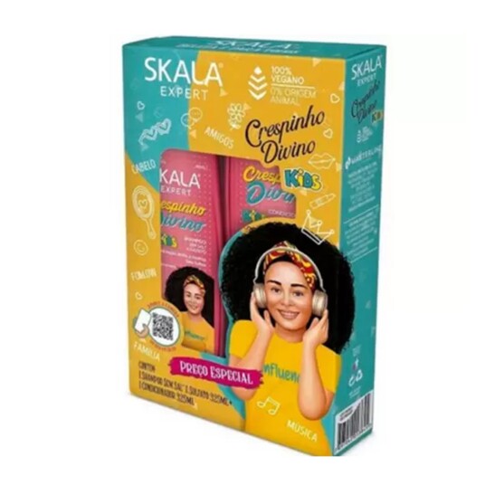 Kit Sh.+cond.skala 325+200ml Crespinho Divin