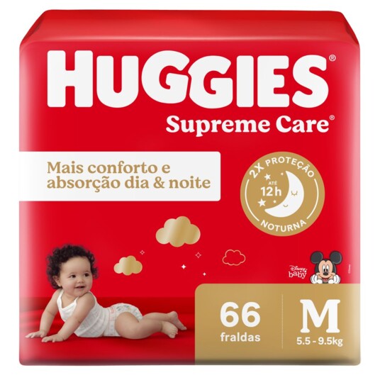 Fralda Desc.huggies Supreme Care Hipzin.66un M