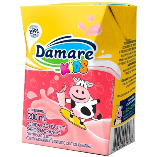 Bebida Lact.damare 200ml Morango
