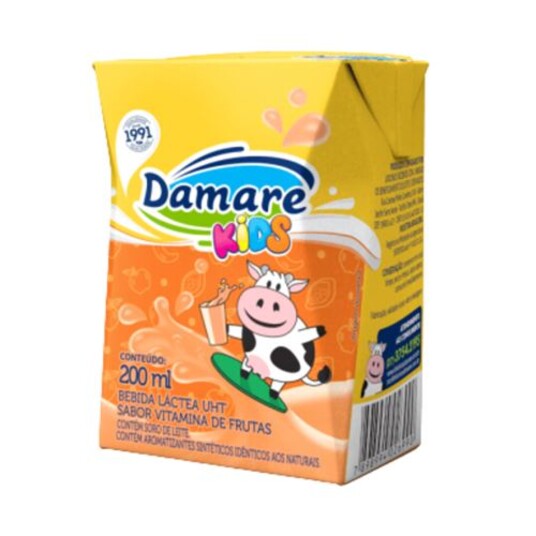 Bebida Lact.damare 200ml Vit.frutas