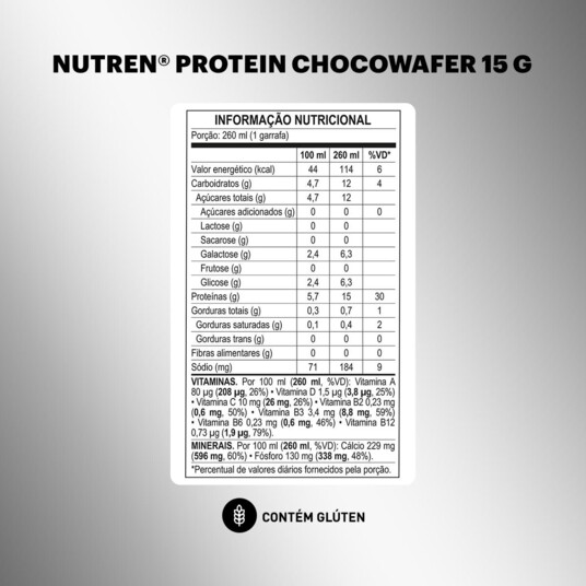 Bebida Lact.nutren Protein 260ml Choco Wafer Zer