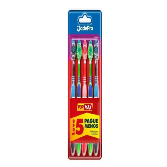 Escova Dental Jadepro 5un Popmax Macia