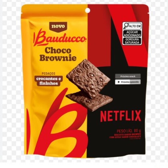 Biscoito Choco Brownie Bauducco 80g Crocantes