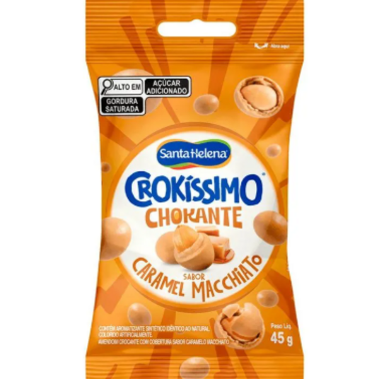 Amendoim Crokissimo 45g Caramelo Macchi
