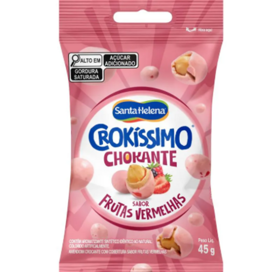 Amendoim Crokissimo 45g Frut.vermelhas